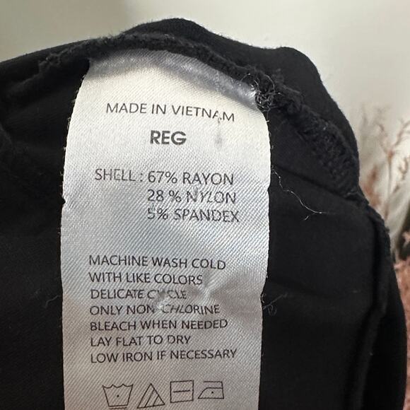 QUINCE Ultra-Stretch Ponte Straight Leg Pants Black Sz XL {FF24} - Picture 7 of 8